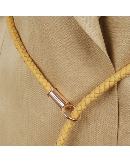 Gabriela Hearst Natural Braided-Belt Blazer