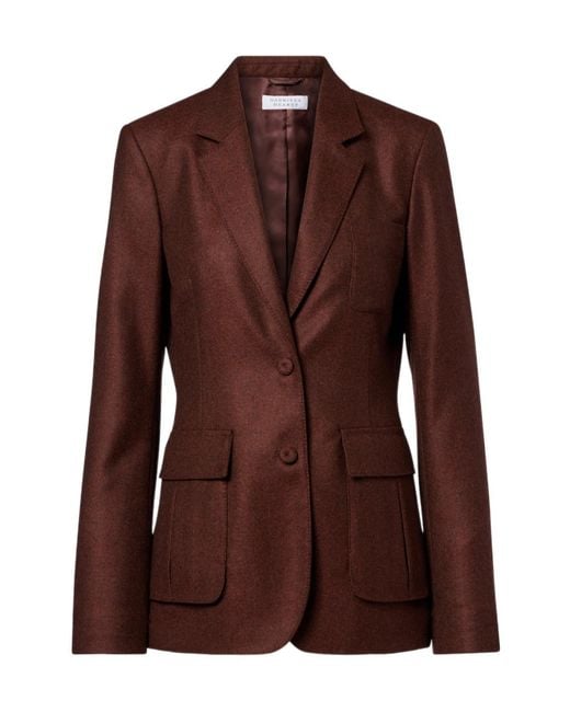 Gabriela Hearst Brown Louisa Wool-Blend Blazer