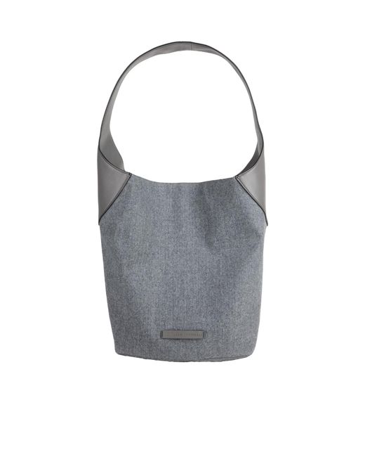Brunello Cucinelli Gray Solid Color Handbags