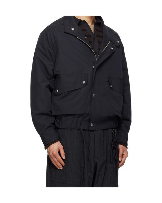 Song For The Mute Blue Flight Jacket for men