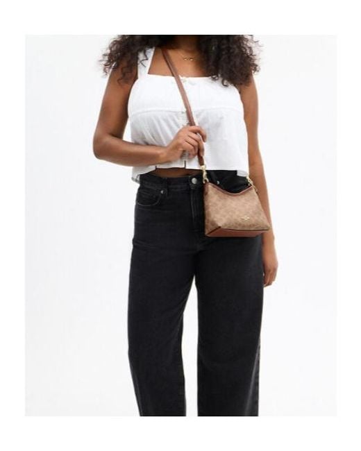 COACH Brown Laurel Small Shoulder Bag