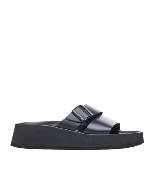Birkenstock Blue Round Toe Flat Slippers