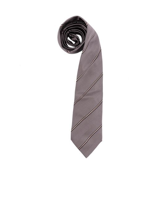 Brunello Cucinelli Multicolor Striped Silk Tie for men
