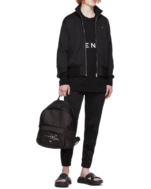 Givenchy Black Technical Jersey Track Trousers for men