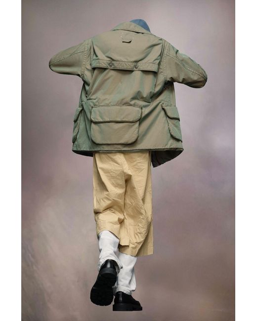 Maison Margiela Green Distressed Tonic Jacket for men