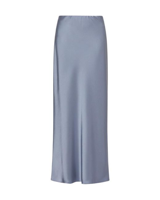 Marella Blue Figure-Skimming Satin Skirt