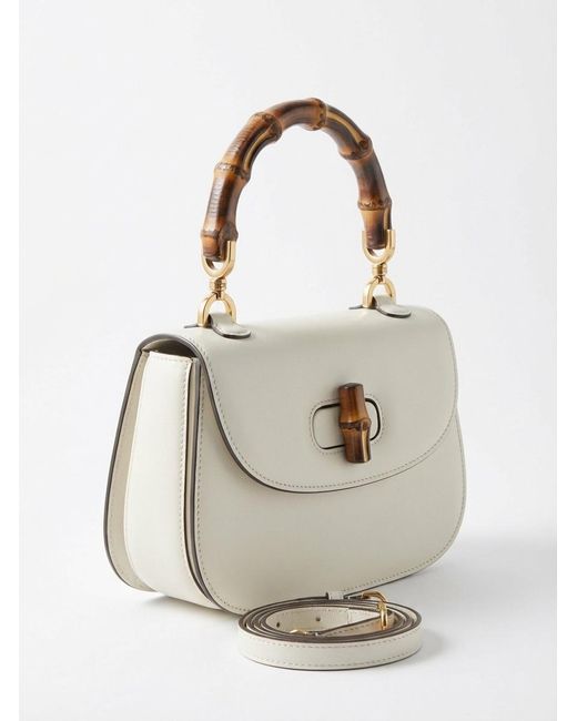 Gucci White Bamboo 1947 Mini Bag