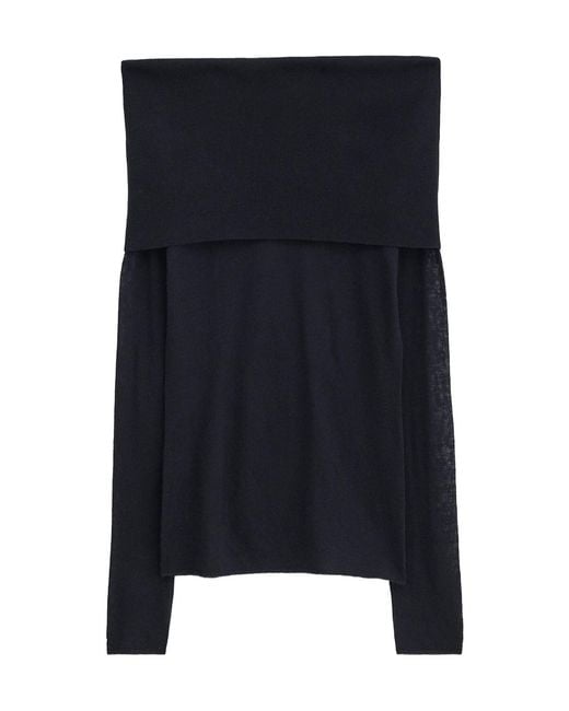 Filippa K Blue Off-Shoulder Top