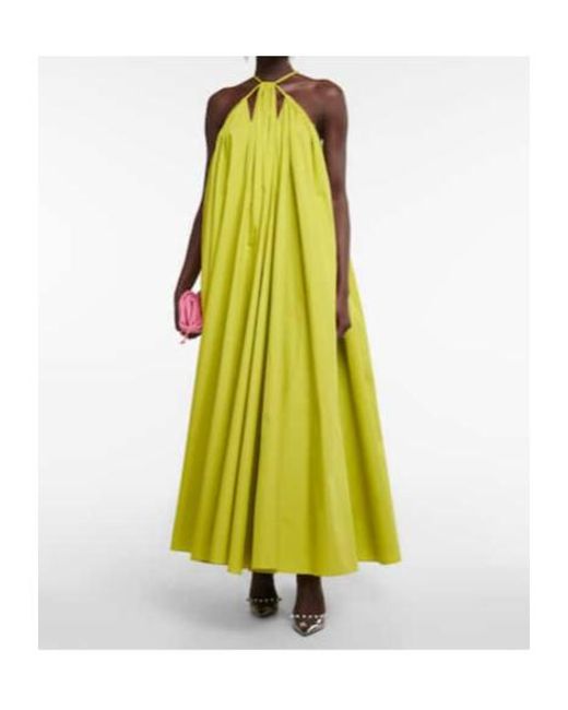 Oscar de la Renta Yellow Strappy Dress