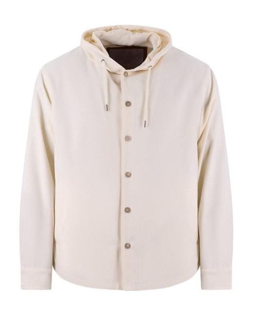 Herno White Long-Sleeved Casual Jacket for men