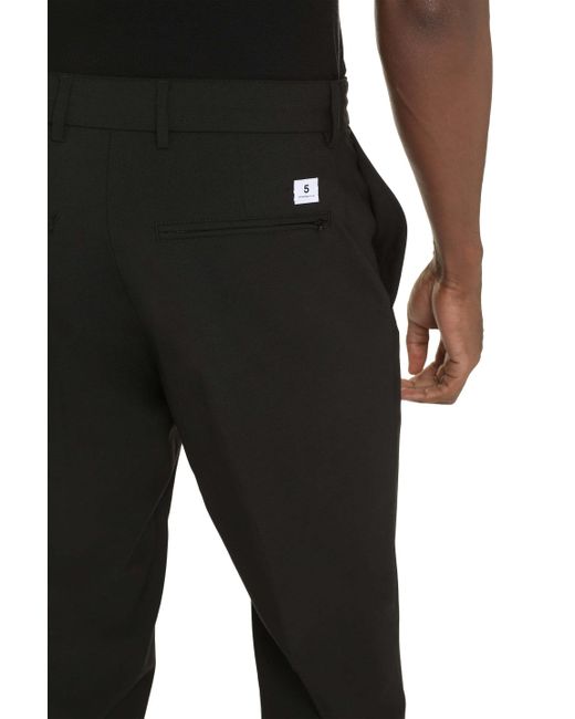 Department 5 Black Casual Pants With Belt Loops for men