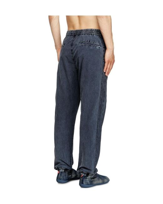 DIESEL Blue P-Wilson Tapered Leg Trousers for men