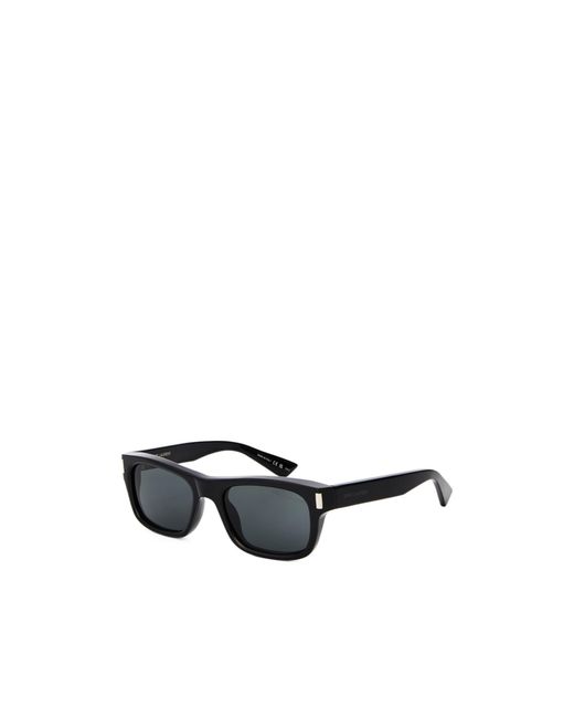 Saint Laurent White Ysl Rectangle Sunglasses for men