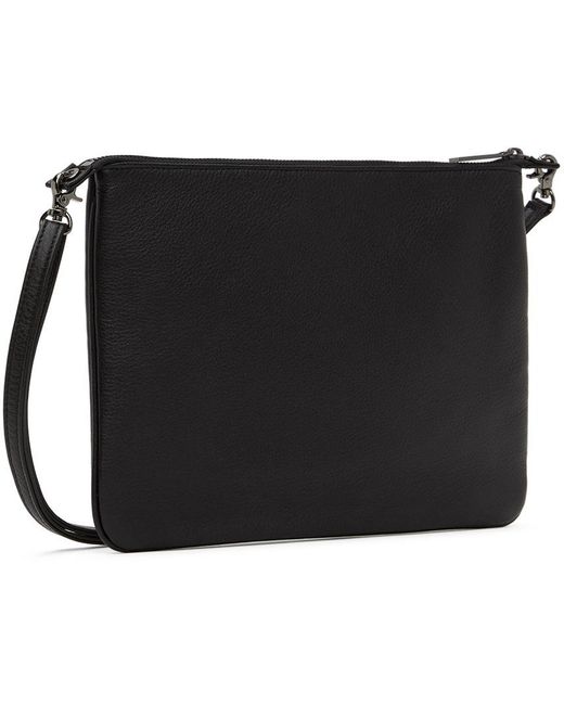 Yohji Yamamoto Black Discord Embroidered Shoulder Bag for men