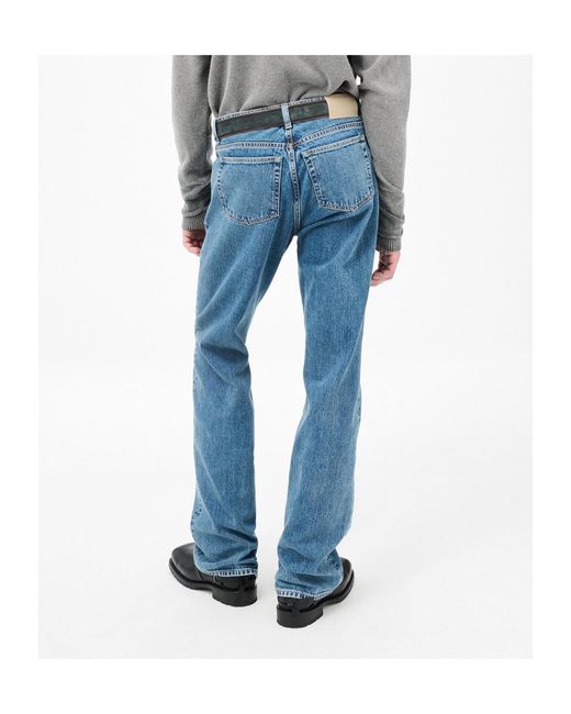Our Legacy Blue Belt Loop Denim Trousers for men