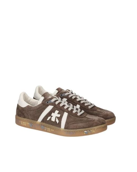 Premiata Brown Round-Toe Sneakers for men