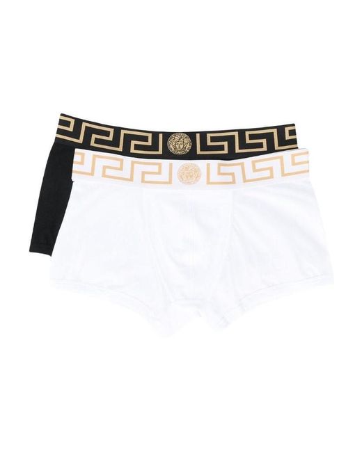 Versace White Greca Border 2 Piece Trunks for men