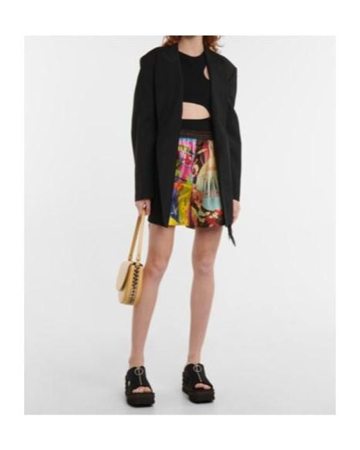 Stella McCartney Black X Disney Printed Silk Twill Shorts