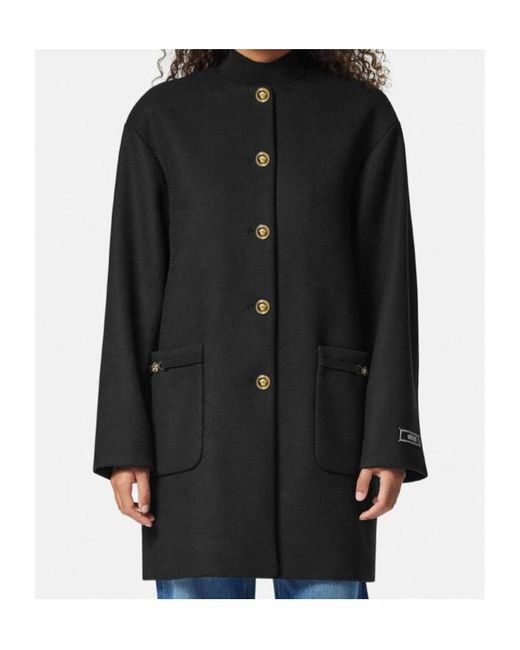 Versace Black La Medusa '95 Coat