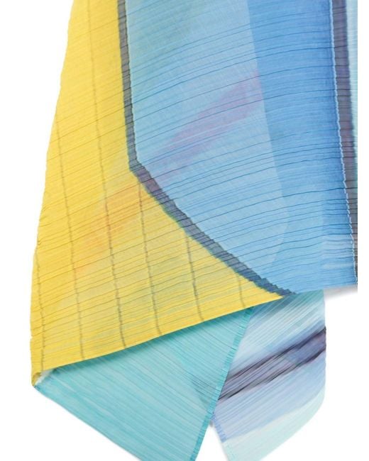 Pleats Please Issey Miyake Blue Pleats Please Issey Miyake City Collage Madame-T Scarf