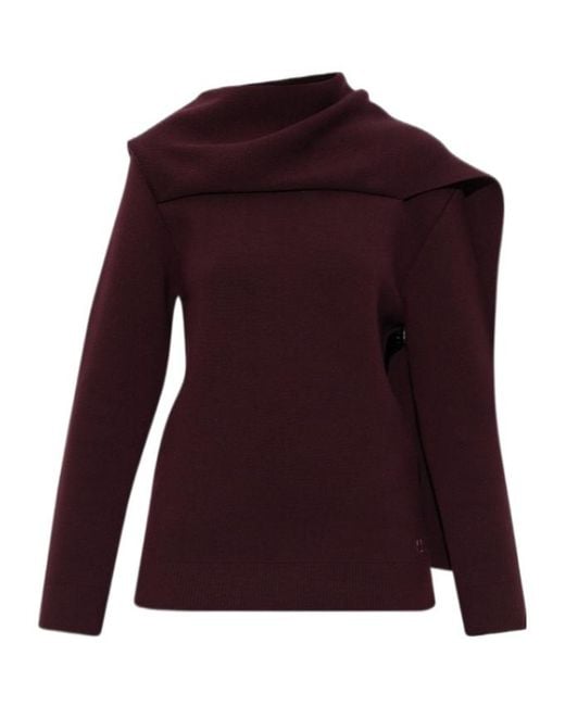 Courreges Purple Long-Sleeved Pullover
