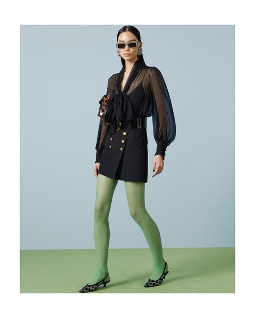 Gucci Black Logo Engraved Buttons Mini Skirt