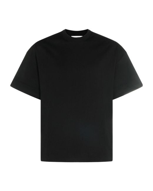 Jil Sander Black Logo Print T-Shirt for men