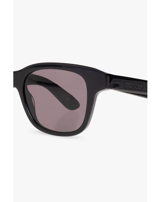 McQueen Metallic Eyewear Square-Framed Sunglasses