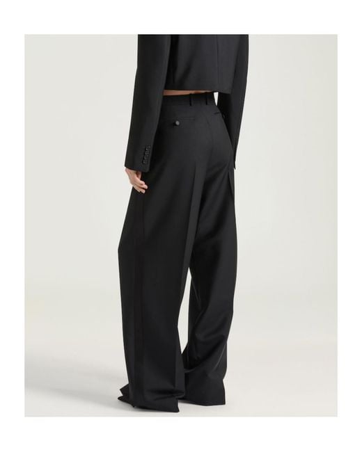 Givenchy Black Double Pleat Tuxedo Pants