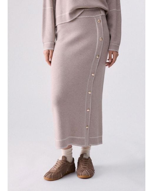 Liu Jo Gray Midi Skirt