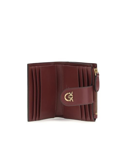 Pinko Purple Logo Plaque Bi-Fold Wallet