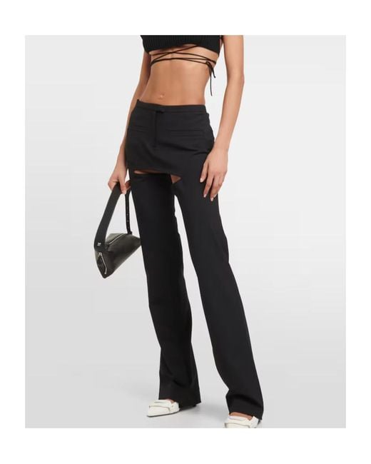 Courreges Black Pocket Casual Pants