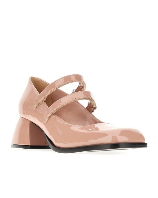NODALETO Pink Bulla Bacara Block Heel Pumps