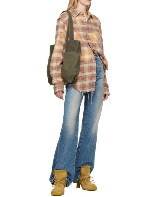 R13 Blue Vintage Effect Jeans