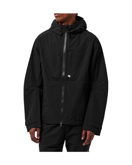 Represent Black Hooded Shell Jacket for men