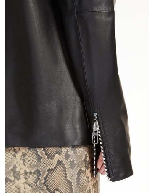 Sportmax Black Zip-Up Long-Sleeved Jacket