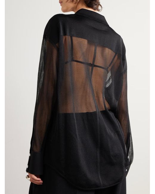 Proenza Schouler Black Smithson Long-Sleeved Shirt