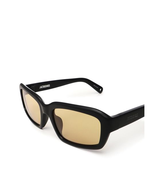 Jacquemus Metallic X Linda Farrow Rectangle Frame Sunglasses for men
