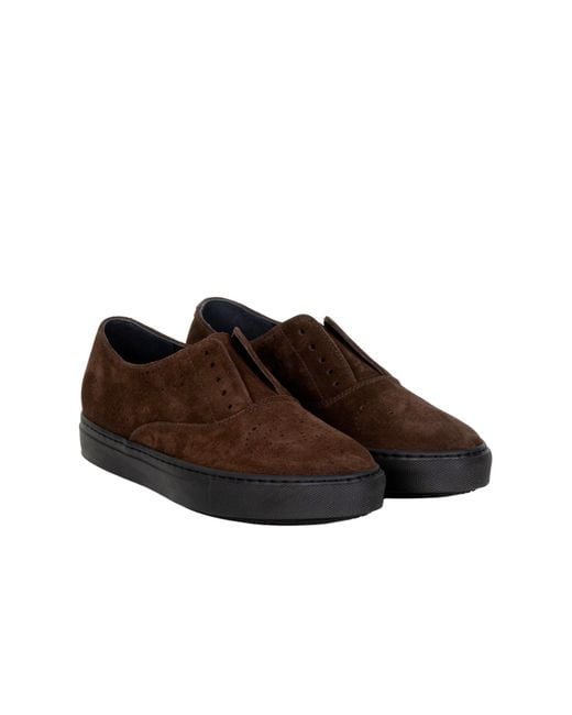 Fratelli Rossetti Brown Round-Toe Casual Shoes
