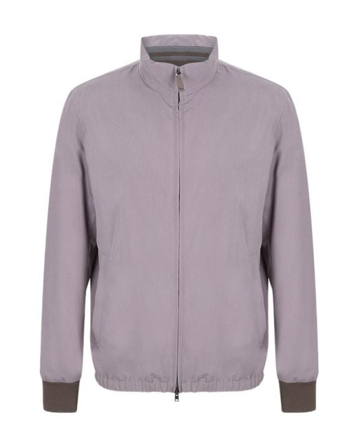 Herno Purple High-Neck Casual Jacket for men
