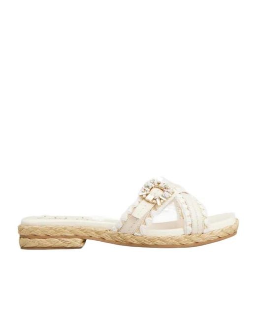 Roger Vivier White Espadrille Mules