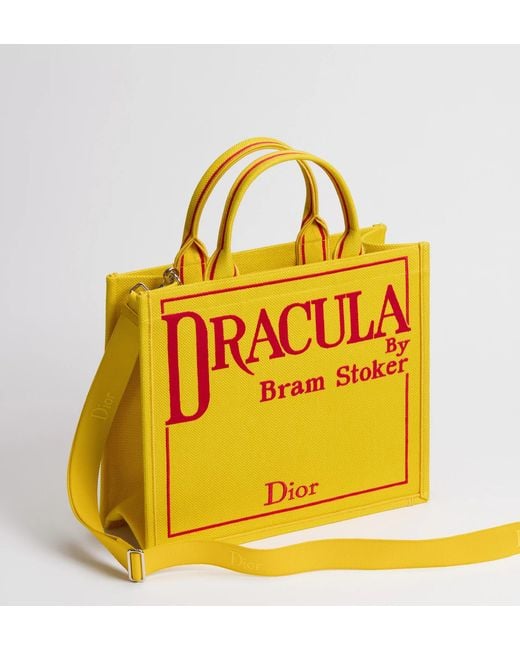 Dior Yellow Medium Book Tote With Strap for men