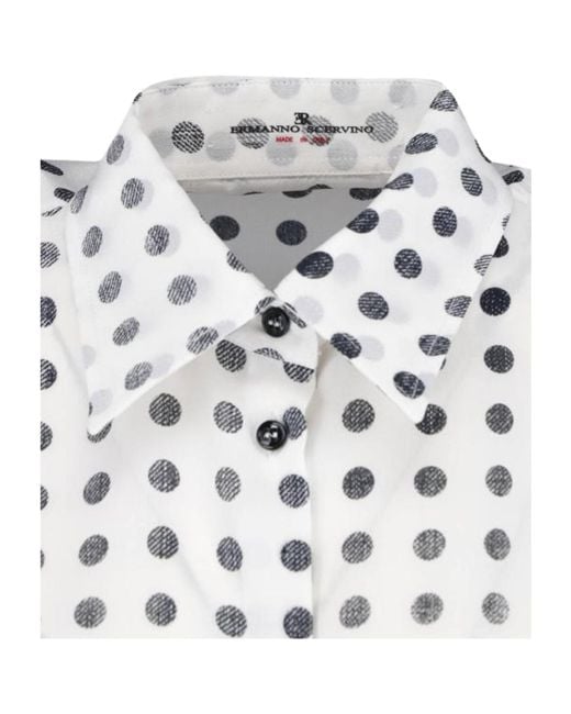 Ermanno Scervino White Silk Shirt