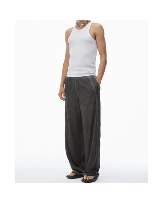Alexander Wang Gray Mesh Sweatpants for men