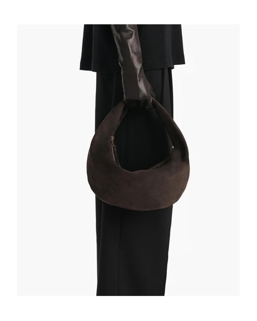 Khaite Black Olivia Zipped Medium Shoulder Bag