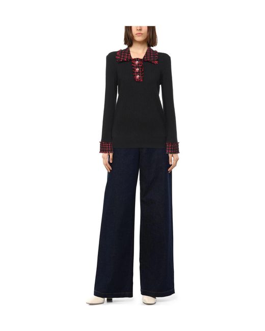 Dolce & Gabbana Black Solid Color Jumpers