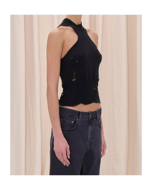 Haikure Black Liz Knitwear Top