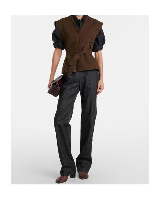 Lemaire Black Gear Small Leather Shoulder Bag