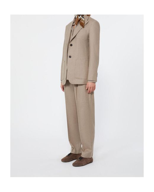 Max Mara Natural Drawstring Casual Pants