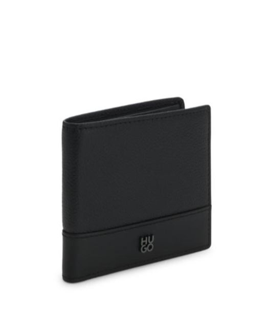 Boss Black Logo-Plaque Leather Wallet for men